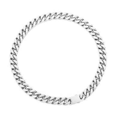 12mm Miami Cuban Link Chain for Men Women 316L Stainless Steel Man Hiphop Silver Color Choker Necklace 16/18/20/22/24/26 Inches (width 12mm 24 inches)