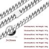 12mm Miami Cuban Link Chain for Men Women 316L Stainless Steel Man Hiphop Silver Color Choker Necklace 16/18/20/22/24/26 Inches (width 12mm 24 inches) view 2