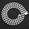 12mm Miami Cuban Link Chain for Men Women 316L Stainless Steel Man Hiphop Silver Color Choker Necklace 16/18/20/22/24/26 Inches (width 12mm 24 inches) view 3