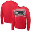 47 Men's Heathered Red Tampa Bay Buccaneers Bypass Tribeca Pullover Sweatshirt view 1