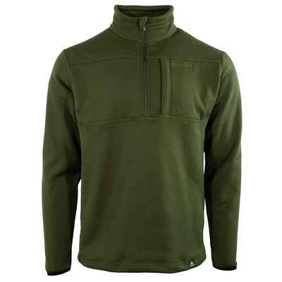 Pnuma Outdoors Durango Fleece Pullover, Olive, Insulated Polyester, Breathable, Quarter Zip, YKK Zippers (DU-FP-OL)