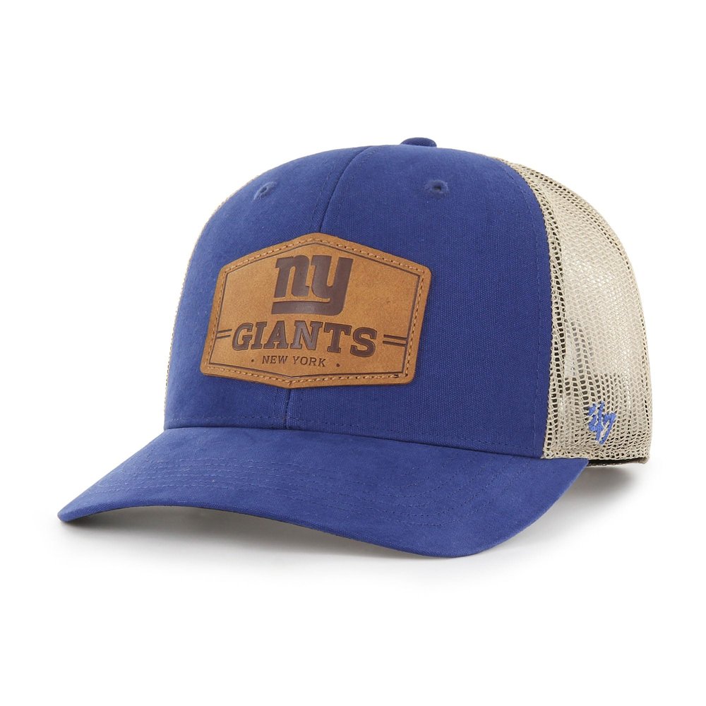 '47 Men's Royal/Natural New York Giants Rawhide Trucker Adjustable Hat