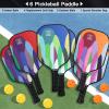 Graphite Pickleball Paddles Set of 6, 2025 USAPA Approved, 2 Kids & 4 Adult Paddles, Fiberglass Surface (CHS), Polypropylene Lightweight Honeycomb Core, 6 Pickleball, 4 Replacement Soft Grip + Bag view 4