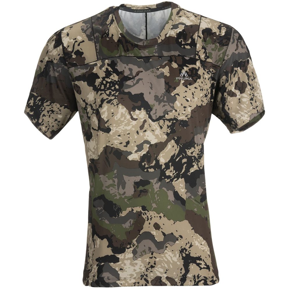 Pnuma Outdoors Renegade Short Sleeve Shirt, Caza Camo, Breathable Moisture-Wicking, Odor Control, Loose Fit (RG-SS-CZ)