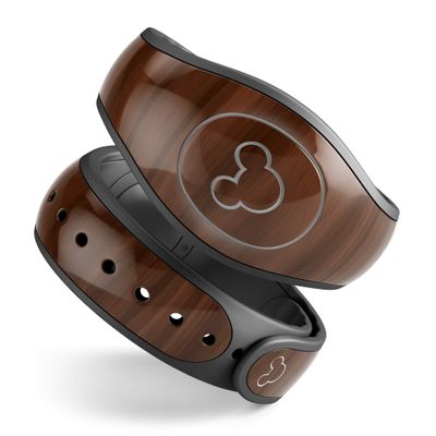 Design Skinz Dark Brown Wood Grain Premium Vinyl Decal Wrap Cover for The Disney MagicBand+ (Fits MagicBand+ for Disney Parks)