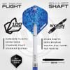 Winmau Advance 500 Series Tungsten Steeltip Darts Set with Flights and Shafts (Stems) - Available in Blue and Green (Blue, 24g) view 3