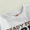 MoZiKQin Toddler Baby Boy Girl Football Sweatshirt Long Sleeve Pullover Sweater Tops Thanksgiving Outfit Fall Clothes (Ready for Kick Off,2-3T) view 4