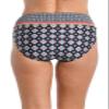 24th & Ocean Women's Mid Waist Spliced Bikini Bottom Swimsuit, Midnight//Alexandria Tile, XL view 2