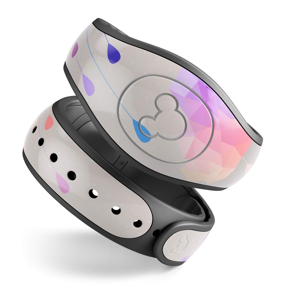 Design Skinz Geometric Rain Clouds Premium Vinyl Decal Wrap Cover for The Disney MagicBand 1 (Fits MagicBand 1 for Disney Parks)