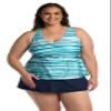 24th & Ocean Women's Scoop Neck Tankini Swimsuit Top, Teal//Seaside Breeze, S view 1