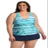 24th & Ocean Women's Scoop Neck Tankini Swimsuit Top, Teal//Seaside Breeze, S view 3