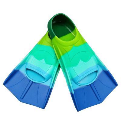 Fadgesy Swimming Training Fins,Comfortable Silicone Flippers for Swimming and Diving,Size Suitable Kids Girls Boys Adults (XX-Small, Six Colorful-C)