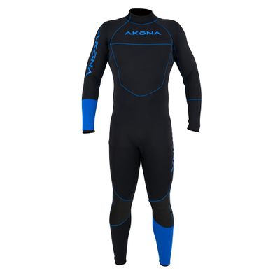 AKONA Men's 3mm Full Suit. Quantum Stretch Neoprene. Designed to Keep You Warm in The Waters Between 70 and 85 Degrees. Suitable for Scuba, Snorkeling, Paddle Boarding, Kayaking, or Surfing - XLarge
