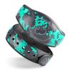 Design Skinz Bright Teal and Gray Digital Camouflage Premium Vinyl Decal Wrap Cover for The Disney MagicBand 1 (Fits MagicBand 1 for Disney Parks) view 1