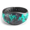 Design Skinz Bright Teal and Gray Digital Camouflage Premium Vinyl Decal Wrap Cover for The Disney MagicBand 1 (Fits MagicBand 1 for Disney Parks) view 2