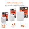 Ergodyne N-Ferno 6994 Adhesive Body, Toe, Hand Warmers Variety Pack, Disposable, Up to 12 Hours of Warming, Includes 3 pairs of toe, 5 body, 5 pairs of hand warming pouches view 2