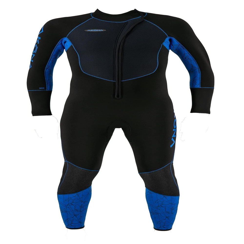 Akona 3mm Men's Front Zip Full Blue Wetsuit Size SM
