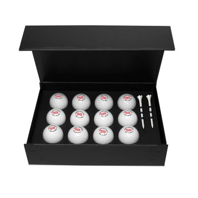 Infusion Personalized Golf Ball Gift Set - Monogrammed Golf Balls - 12 Custom Golf Balls Plus 2 Tees (GB-24)