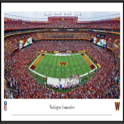 Washington Commanders Football - 40.25x13.75-inch Standard Framed Print by Blakeway Panoramas