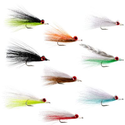 The Fly Fishing Place Clousers Minnow Fly Fishing Flies Assortment - Collection of 9 Freshwater Trout Bass Flies - Hook Size 4