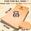 Wooden Balance Board Kids - Wobble Board for Kids, Wooden Toddler Balance Toys, Montessori Rocker. (Medium (21")) view 2