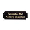 Size: 2.875" W x 0.875" H | Personalized Trophy Award Name Plates Engraved | Custom Metal Perpetual Plaques with Stick on Adhesive Tape (2-7/8" W x 7/8" H, Black Brass (Gold Letters)) view 1