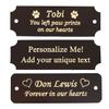 Size: 2.875" W x 0.875" H | Personalized Trophy Award Name Plates Engraved | Custom Metal Perpetual Plaques with Stick on Adhesive Tape (2-7/8" W x 7/8" H, Black Brass (Gold Letters)) view 2