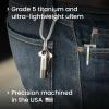 Aerocrafted Fairing Keychain Stash - Titanium Everyday Carry for Cash or Medication Container for Travel, Made in the USA (Titanium/Ultem, Small) view 3