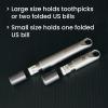 Aerocrafted Fairing Keychain Stash - Titanium Everyday Carry for Cash or Medication Container for Travel, Made in the USA (Titanium/Ultem, Small) view 4