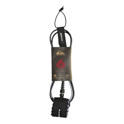 Quiksilver Highline Medium Wave 6' Surfboard Leash - Black