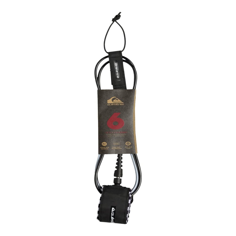 Quiksilver Highline Medium Wave 6' Surfboard Leash - Black