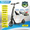 SereneLife Lightweight and Foldable Kick Scooter Comfortable T-Bar Handlebar, Adjustable Scooter for Teens and Adult, Alloy Deck with High Impact Wheels, Durable ABEC-7 Bearings, Camo view 2