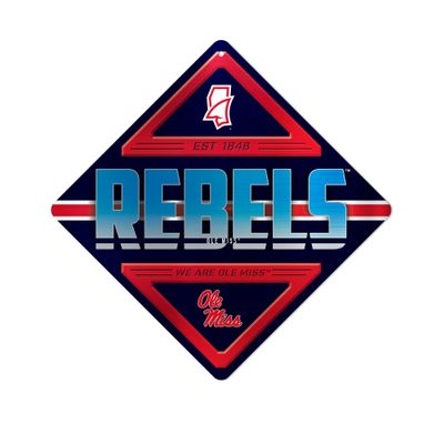 NCAA Mississippi Rebels - Ole Miss Metal Sign 16.5" x 16.5" Home Dcor - Bedroom - Office - Man Cave