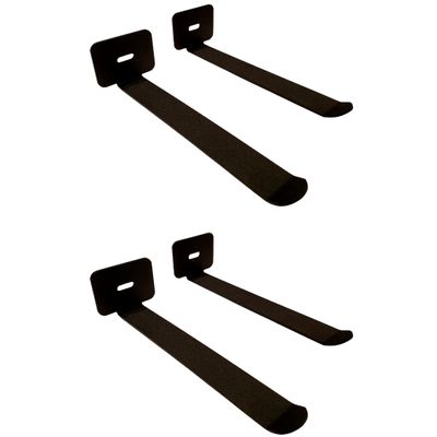 IRON AMERICAN Yoga Mat Hanger - Adjustable Hooks for Exercise Mats, Foam Rollers & Gym Equipment Storage - Wall Mounted - Hardware Included - (6.75" x 2" x 1.5") - American Steel - 2 Pair