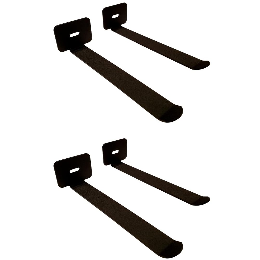 IRON AMERICAN Yoga Mat Hanger - Adjustable Hooks for Exercise Mats, Foam Rollers & Gym Equipment Storage - Wall Mounted - Hardware Included - (6.75" x 2" x 1.5") - American Steel - 2 Pair
