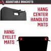 IRON AMERICAN Yoga Mat Hanger - Adjustable Hooks for Exercise Mats, Foam Rollers & Gym Equipment Storage - Wall Mounted - Hardware Included - (6.75" x 2" x 1.5") - American Steel - 2 Pair view 4