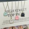 4 Pcs BFF Couple Cute Black And White Ghost Pendant Necklaces Best Friend Lovely Ghost Pendant Couple Necklace Jewelry Gifts For Women Men - 4pcs view 2