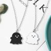 4 Pcs BFF Couple Cute Black And White Ghost Pendant Necklaces Best Friend Lovely Ghost Pendant Couple Necklace Jewelry Gifts For Women Men - 4pcs view 4
