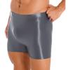 easyforever Mens Shiny Glossy Oily Tight Panties Shorts Trunks Nylon Sheer High Elastic Underwear Grey X-Large view 4