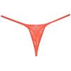 Mens Shiny Mesh String Thong Underwear Sheer T-Back Minimum Coverage Contour Pouch Tangas Orange L view 2