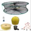 KUFA Sports Foldable Prawn Trap (Stretched Mesh Size:1-1/8") with 400' Rope, Yellow Float, Bait Bag & Harness Combo (PRN58+PHPH3) view 1