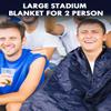 JOYLAMA Outdoor Camping Blanket, Fleece Waterproof Stadium Blanket with Protable Bag, Lightweight for Cold Weather, Sports, Pet, Beach, Picnic, Stadium, Travel, Car, 79 * 54inch view 4