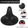 Oversized Bike Seat, Wide Bicycle Seat for Women Men Comfort, Universal Waterproof Bike Saddle Replacement with Safety Reflective Strip for Peloton, Exercise Bikes, Cruiser, City Bikes view 2