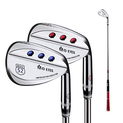 52D/56D/60D Golf Club Wedge Men's Digging Rod Sand Bar Women's MO Eyes Steel Shaft Golf Sand Wedges (Blue,52D)