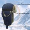 Trapper Trooper Hat, Ushanka, Windproof Winter Hat, w/Thick Faux Fur, Ear Flaps, Chin Strap, Thick Fleece, Unisex (Khaki-Black) view 3