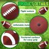 Jerify 12 Pcs Composite Leather Footballs Official Composite Ball Inflatable Football with Pump Indoor Outdoor Football Bulk for Training and Recreational Play(Size 6,Brown White) view 3