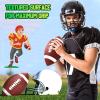 Jerify 12 Pcs Composite Leather Footballs Official Composite Ball Inflatable Football with Pump Indoor Outdoor Football Bulk for Training and Recreational Play(Size 6,Brown White) view 4