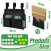 Dunzy 3 Pcs Umpire Kit Umpire Ball Bag and Wood Handle Baseball Umpire Brush Umpire Gear Set Black Umpires Ball Bag with 2 Pcs Baseball Softball Home Plate Brush Umpire Referee Equipment Kit view 2