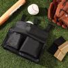 Dunzy 3 Pcs Umpire Kit Umpire Ball Bag and Wood Handle Baseball Umpire Brush Umpire Gear Set Black Umpires Ball Bag with 2 Pcs Baseball Softball Home Plate Brush Umpire Referee Equipment Kit view 4