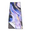 QIYI Large Yoga Mat Towel with Corner Pockets, Non Slip Sweat Absorbent Hot Yoga Towels, Soft Yoga Blankets with Travel Bag, Skidless Mat Cover for Workout, Gym, Fitness - 74"x26", Purple & Pink Grain view 1